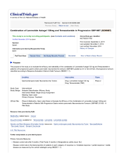 Combination of Lanreotide Autogel 120mg and Temozolomide in