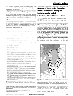 Absence of deep-water formation in the Labrador Sea during the last