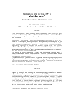 Productivity and sustainability of plantation forests*