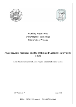 Prudence, risk measures and the Optimized Certainty Equivalent: a