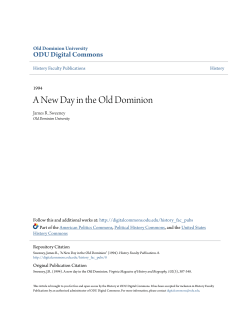 A New Day in the Old Dominion