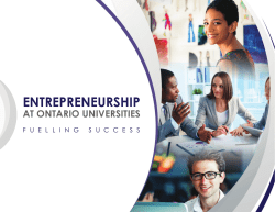 entrepreneurship - Council of Ontario Universities