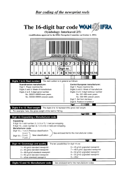 The 16-digit bar code by IFRA
