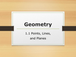 1.1 Points, Lines, and Planes