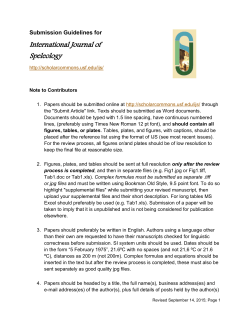 Submission Guidelines