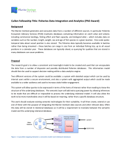 Cullen Fellowship Title: Fisheries Data Integration and Analytics