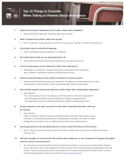 How to Talk to Parents about Attendance &ndash; Communication that