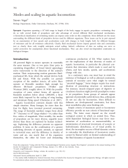 Modes and scaling in aquatic locomotion