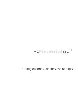 Financial Edge Configuration Guide for Cash Receipts