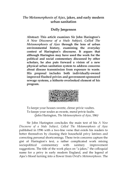 The Metamorphosis of Ajax, jakes, and early modern