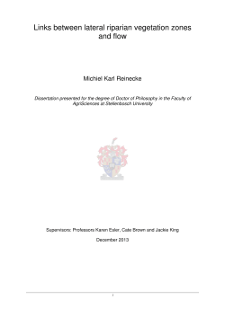 Links between lateral riparian vegetation zones and flow