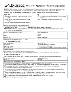 alcohol form - College of Humanities and Sciences