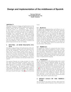 Design and implementation of the middleware of Sputnik