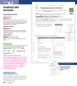 Graphing Cubic Functions