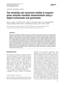 The reliability and concurrent validity of scapular plane shoulder