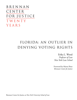 Florida: An Outlier in Denying Voting Rights