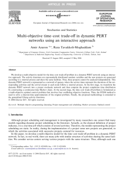 Multi-objective time&ndash;cost trade-off in dynamic PERT networks using