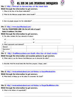el dia de los muertos webquest