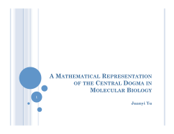 a mathematical representation of the central dogma in molecular