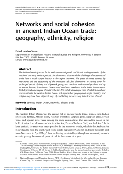 Networks and social cohesion in ancient Indian Ocean trade