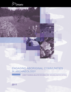 Engaging Aboriginal Communities in Archaeology