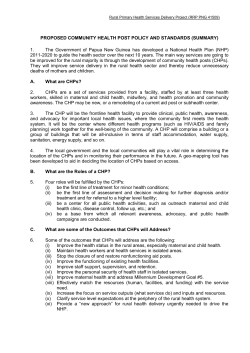 COMMUNITY HEALTH POSTS