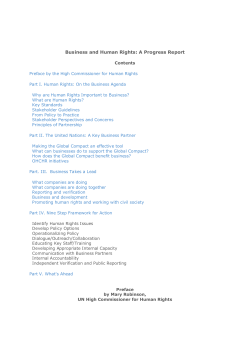 Business and Human Rights: A Progress Report