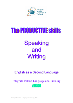 Speaking and Writing