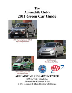 2011 Green Car Guide - AAA News - Automobile Club of Southern