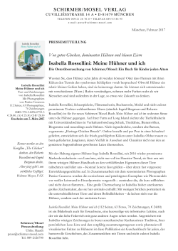 Isabella Rossellini: Meine H&uuml;hner und ich - Schirmer