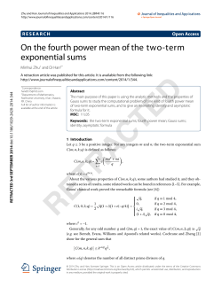 On the fourth power mean of the two