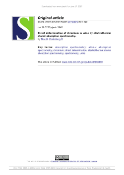 Direct determination of chromium in urine by electrothermal atomic