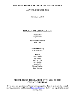 mechanicsburg brethren in christ church annual council 2016