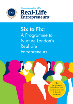 Six to Fix: - Federation of Small Businesses