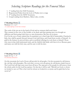 Saint Aloysius Funeral Mass Planning