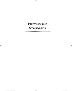 MEETING THE STANDARDS