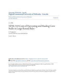 NF96-310 Costs of Harvesting and Hauling Corn Stalks in Large
