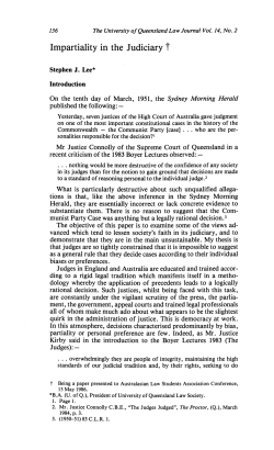 Impartiality in the Judiciary t