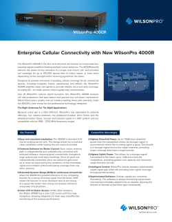 Enterprise Cellular Connectivity with New WilsonPro 4000R