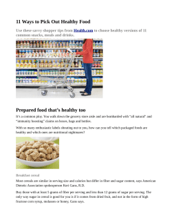 11 Ways to Pick Healthy Food