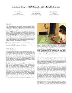 Immersive Design of DNA Molecules with a Tangible Interface