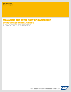Managing the total Cost of ownership of Business