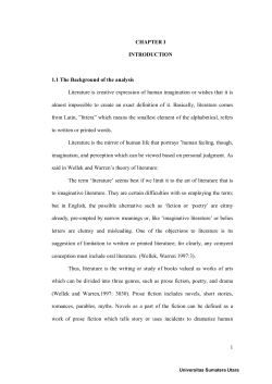 1 CHAPTER I INTRODUCTION 1.1 The Background of the analysis