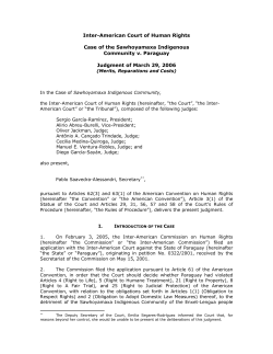 Sawhoyamaxa Indigenous Community v. Paraguay