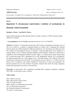 Imprinted X chromosome inactivation: evolution of