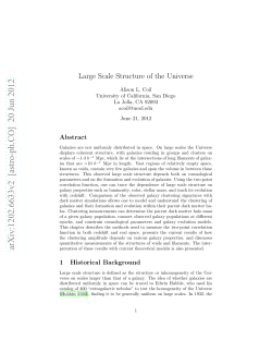 Large Scale Structure of the Universe