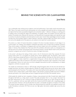 Artist`s Page BEHIND THE SCENES WITH DR CLAWHAMMER
