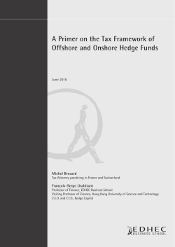 A Primer on the Tax Framework of Offshore and Onshore Hedge