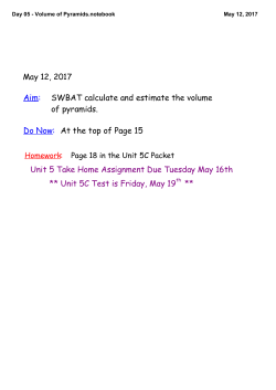 Day 05 - Volume of Pyramids.notebook