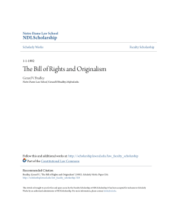 The Bill of Rights and Originalism